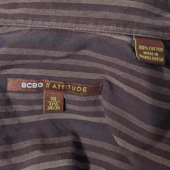 Xl bcbg brown striped button-down - Picture 4 of 4